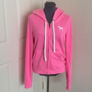 PINK Victoria’s Secret neon pink hoodie